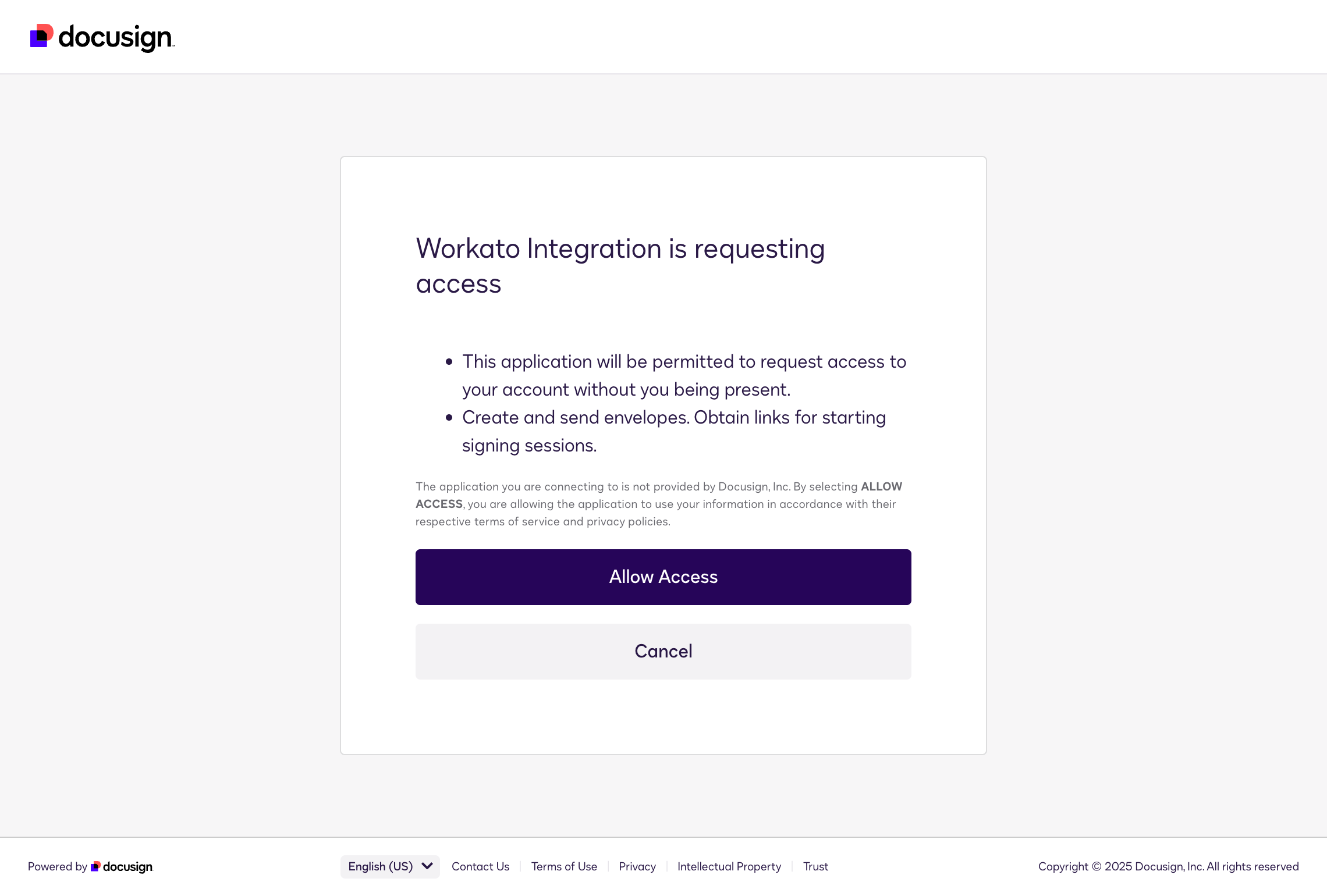 JWT consent screen