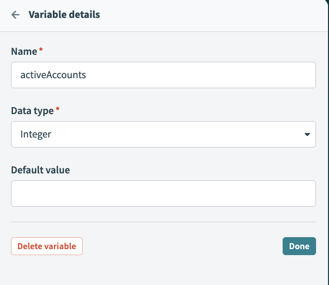 Variable details