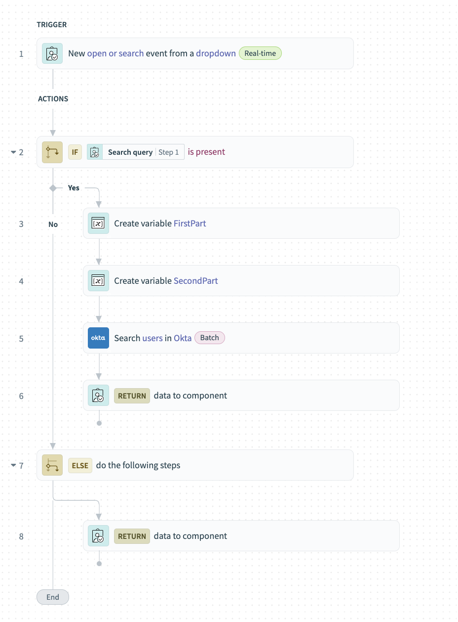 Get data for drop-down recipe