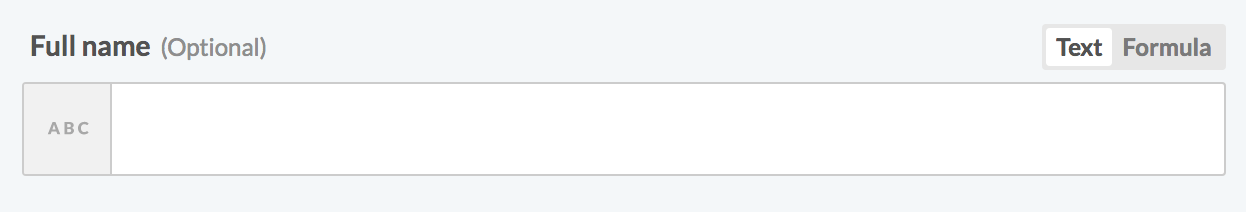 text control type